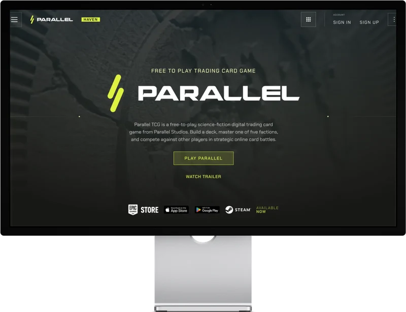 The Parallel.life website on a desktop display
